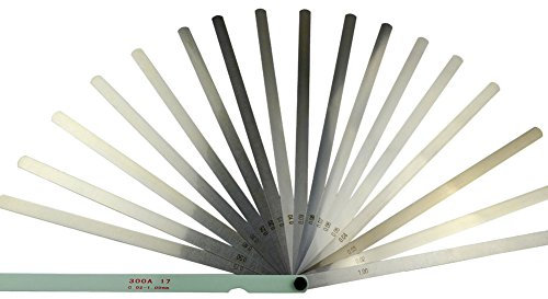 AHL 0.02-1mm Fühlerlehre Blätter 17 Blätter Fühlerlehren-Satz (300mm)