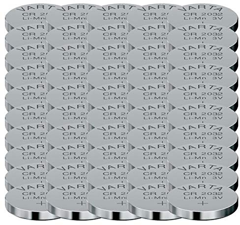 10-1000 (Lot de 50) Piles Bouton Varta 2032 Unique 50 x CR2032