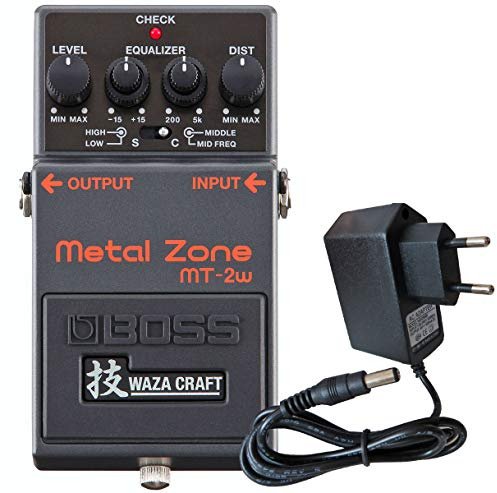 Boss MT-2w Metal Zone Waza Edition Distortion Pedal Keepdrum 9 V strömförsörjning