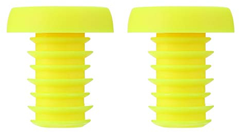VOSAREA 1Paar Fahrrad Lenker Endkappen Gummi Polyester Lenkerstopfen Endstopfen Lenkergriffe Fahrradgriffe Bar Endkappen Stecker für Rennrad MTB BMX Mountainbike Fahrrad Zubehör Gelb