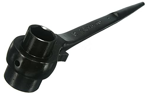 TOP-VIGOR Ratchet Podger Spanner Steel Erecting Scaffold Tool Wrench Double Socket 19x24mm