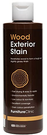 Tinte para madera exterior (verde bosque), secado rápido y fácil de aplicar, tinte concentrado para madera al aire libre, muebles de jardín, ventanas y revestimiento, 250 ml