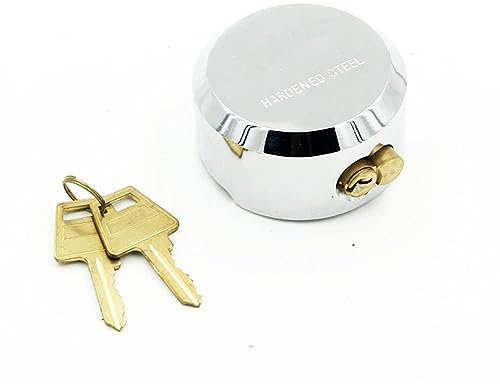 Lock de camioneta de servicio pesado, reemplazo de candado oculto de acero cromado de 73 mm con 2 llaves para puertas, camiones y expectativas