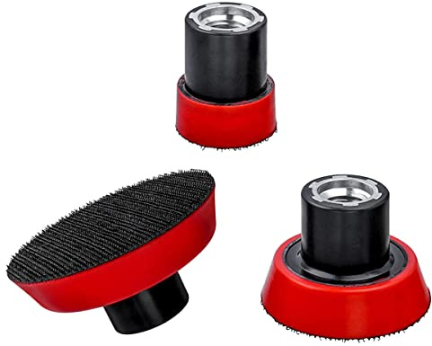 Treki 3PCS Disco de Lijado Rosca M14 Plato de Soporte Giratorio Discos de Pulido Plato de Lijado Placa Almohadilla de Lijado para Papel de Lija con Velcro 25mm 50mm 75mm para Lijar Esmerilar y Pulir