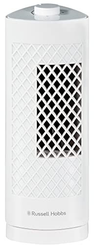 Russell Hobbs Rhtf1321 Mini Ventilateur Tour Portable Léger De 33 Cm, 3 Vitesses, Oscillation À 75°, Flux D'Air Puissant, Fonctionnement Silencieux