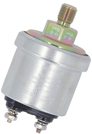Oljetrycksgivare, Motoroljetrycksgivare, Högtrycksmässing Oljetrycksgivare M10x1 1/8NPT Utvändig Gänga för VDO, Fluorometrar (0-5 bar)