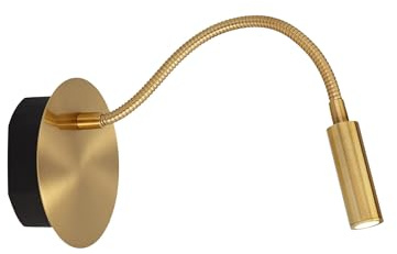LUCIDE JOLIJN – uppladdningsbar sänglampa/vägglampa – batteri/batteri – Ø 11 cm – LED – 1 x 2 W 3 000 K – magnetisk – matt guld/mässing