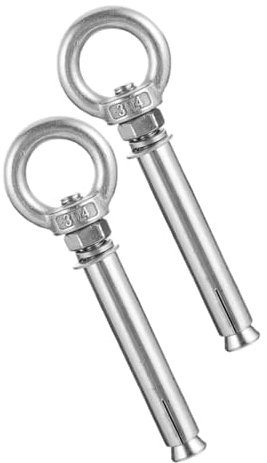 Holibanna 2 Bulloni Di Espansione in Acciaio Inossidabile M10*60mm Gancio Di Ancoraggio Per Pareti in Resistente All'usura e Sicuri Per Installazioni a Parete