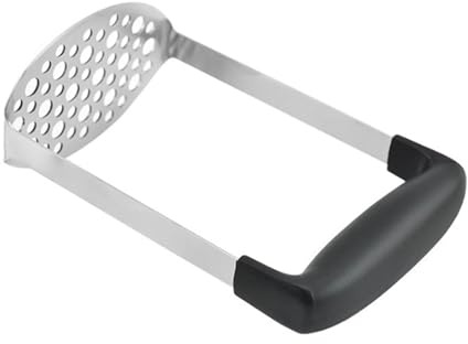 Heavy Duty Stainless Steel Potato Masher - Smooth Food Masher for Mashed Potatoes, Jam, Vegetables & Fruits,Rust-Resistant, Durable Kitchen Tool