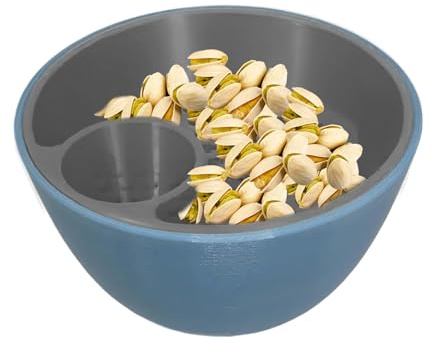 Cuenco para aperitivos, organizador 2 en 1 para frutas secas, organizador de almacenamiento, plato decorativo para servir con contenedor para noches de cine y fiestas familiares