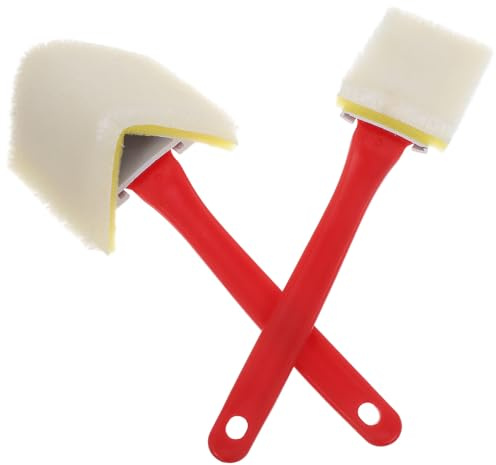 Uonlytech 2 pezzi Pennelli per Bordi Angoli Muro Triangolari per Pittura Pareti e Soffitti Strumento per Precisione e Copertura Uniforme Resistenti e Adatti per Interni ed Esterni