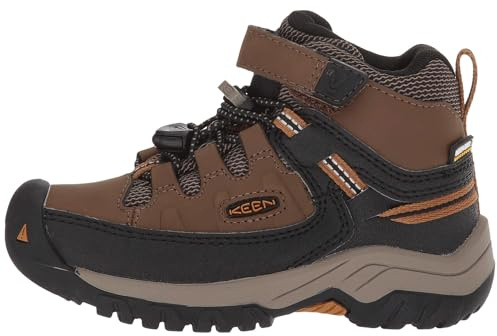 KEEN Unisex Kinder Targhee Mid Waterdicht Wanderstiefel, Dark Earth Golden Brown, 24 EU