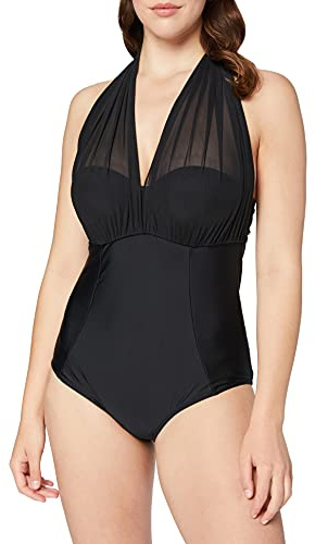 Curvy Kate Wrapsody Bandeau Strapless Multiway Swimsuit Black 34FF