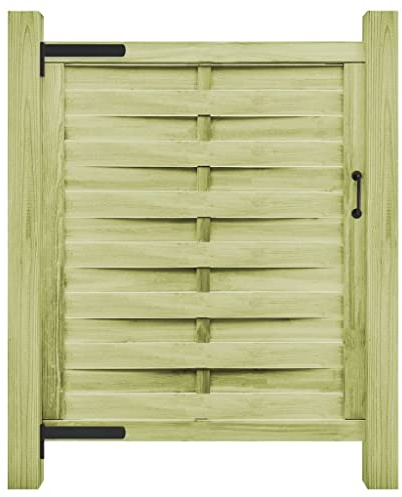 vidaXL Puerta de jardín madera de pino impregnada verde 100x125 cm