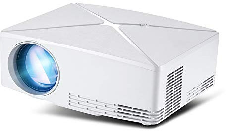 WANGLX ST C80 Mikro hemma video beamer kontor LED projektor HD multimedia film spelare stöd 1080P hemmabio underhållning kompatibel HDMI/USB/AV/VGA, vit