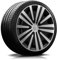 Radkappen-König 14“ Zoll RKK17 SP-Line NO1 Schwarz/Silber Radkappen/Radzierblenden 4 Stück