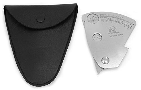 Schweißlehre, Edelstahl HFG26 Fächerförmiges Prüfwerkzeug für Kehlnahtschweißungen mit Normskala