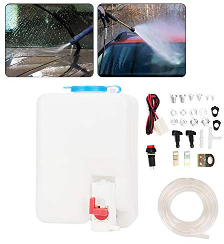 Pompa di pulizia tergicristallo Serbatoio tergicristallo lavacristallo rondella parabrezza Kit 12V 1.8L universale