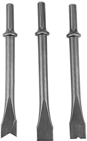 Set di scalpelli per Martello Pneumatico 3 Pezzi, Set di Punte per Martello Pneumatico con Gambo Tondo Extra Lungo
