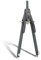 Aristo AR552811-20 BTS Schnellverstellzirkel mit unverstellbaren Zirkelschenkeln (Kreise bis 340mm Durchmesser, Zinkdruckguss, 2 Ersatzminen und Ersatznadel) rock