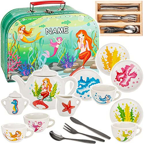 alles-meine.de GmbH Puppenküche - Geschirr & Zubehör Verschiedene Modelle wählbar 27 TLG. großes Set Picknick Koffer - Puppengeschirr/Kaffeeservice & Teeservice - Meerjun..