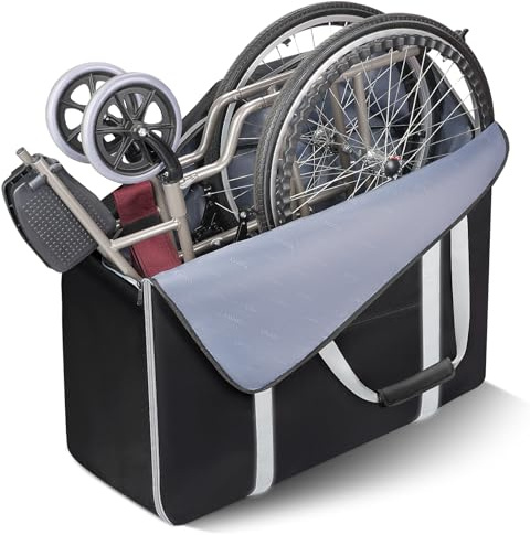 Ytonet Wheelchair Bag, Wheelchair Accessories Designed for Foldable Wheelchairs, With dimensions of 34 L x 11 W x 32 H, Water-Resistant Walker Bag Rollator Accessories, Portable for Car TSA Travel