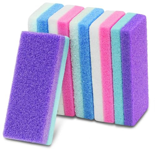 NYQIUGER 6Pcs Professional Pedicure Foot Pumice Stone for Feet Skin Callus Remover and Scrubber for Dead Skins Sided