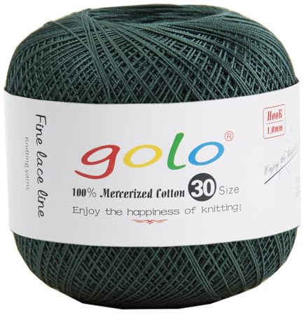 golo Fil à crochet 30 pour fil à crochet tricoté à la main Fil de coton