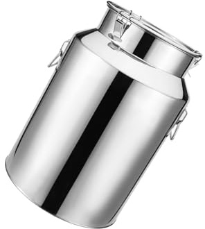 GoHaiDe Stainless Steel Milk Can Jug - 5L/7L/9L/14L Stainless Steel Milk Churn Canister Wine Pail Bucket Bottle Transport Tank,14L