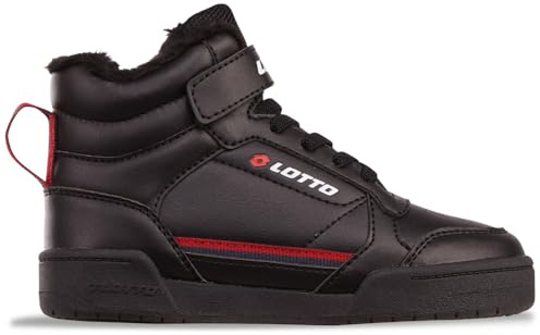 LOTTO Baskets Nandu Fur K unisexes pour enfant, Noir/rouge, 30 EU
