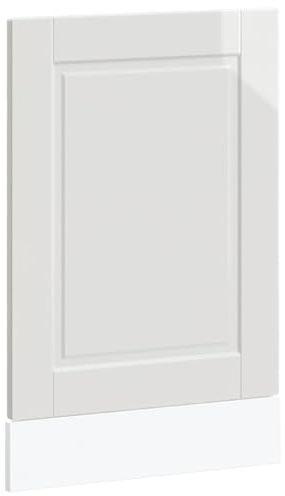 vidaXL Panneau de Lave-Vaisselle Porto Blanc Brillant 45x1,5x67 cm, Panneau Avant de Lave-Vaisselle, Panneau, Panneau de Porte Avant de Lave-Vaisselle