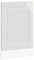 vidaXL Dishwasher Front Panel - High Gloss White Engineered Wood, 45x1.5x67 cm, Modern Kitchen Appliance Cover