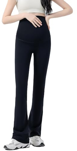 Hornice Leggings Premaman Donna Cintura in Vita Regolabile Basic Pantaloni per Gravidanza Pantaloni da Jogging Pantaloni da Yoga