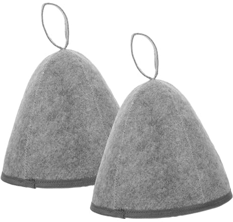 VICASKY 2pcs Thick Felt Sauna Hat for Men and Women High Absorbent Shower Bathing Cap Unisex Sauna Accessories for Spa and Steam Room