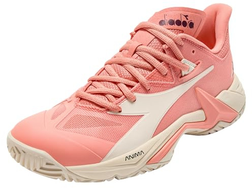Diadora Women's B.Icon 3 All Ground Tennis Shoe. (Desert Flower/Whisper White, 8)