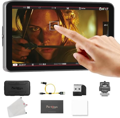 Portkeys LH7C 7 Kamera Monitor med Kamerakontroll 4K HDMI Touch Focus Field Monitor 1000 Nits 3D LUT Output Inkluderar HDMI-styrkabel, Kompatibel med A7S III, FX3, A7 IV, A1