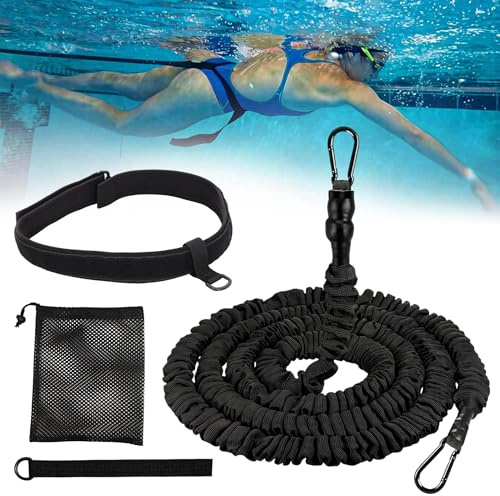 Cinturón de Natación para Piscina, Ayuda de Natación para Adultos | Cinturón de Natación de 2,5 a 7,5 m, Cuerda de Natación Ajustable