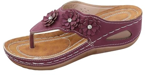 Zapato de mujer de verano elegante y cómodo, tacón de cuña, zapatillas para mujer, cómodas, talla 38, zapatillas de flor Strass, zapatillas de punta abierta, transpirables, zapatillas exteriores