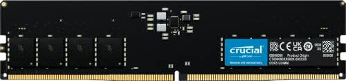 Crucial DDR5 RAM 16GB 4800MHz, PC Computer Arbeitsspeicher, CL40 - CT16G48C40U5