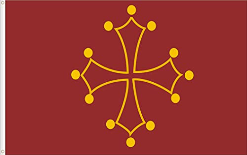 DRAPEAU D´OCCITANIE. QUALITÉ SATIN PREMIUM. DIMENSION 150X90