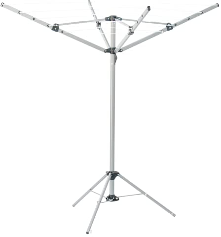 KCT 4 Arm Portable Rotary Airer Washing Line - 16m Drying Area Garden Outdoor Clothes Dryer