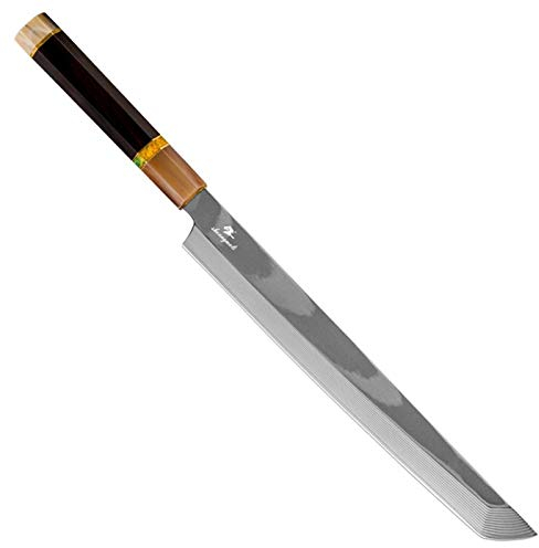 11 pollici Filetteting Sushi Coltelli 33 Layer Damasco Steel Giapponese Sashimi Chef Knife Sharp Slitting Slitting Cleaver Salmon Pesce Sushi coltello coltelli