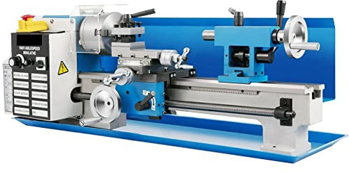 KOZWAY 7 x14 Mini Torno de Metal Benchtop Precisión 550W Velocidad Variable 0-250 0PRM 2 Agujero del Huso de 1 mm for Girar el roscado de perforación (Color : Metal Gear Lathe, Size : 1)