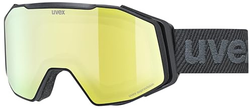 uvex gravity FM, Skidglasögon unisex, black matt/yellow-orange, one size