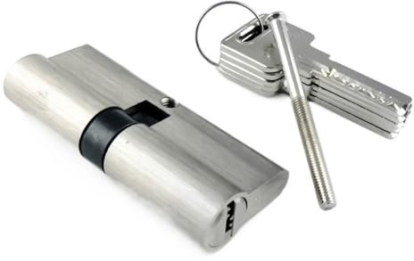 TüRschloss Double Open Lock Türfenster Sicherheit 55 60 70 80 90 100 110 120mm Zylinder Wohnzimmer Sperren Sie Customized Messing Key SchließZylinder(SLY-90(45-45))