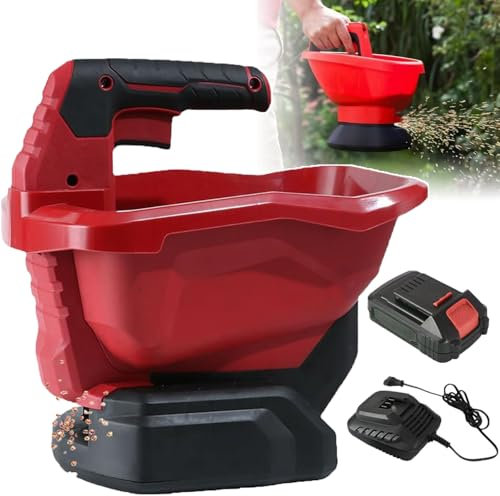 18v Sladdlös Spridare - 2000 Mah Batteridriven + Justerbar Spridningsbredd + Variabel Flödeshastighet, Gräsmatningsspridare, För Gödningsmedel, Gräsfrö, Salt & Grus