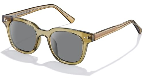 STGATN Fyrkantiga polariserade solglasögon för kvinnor – liten ansiktsvänlig, lätt acetatram och UV400-skydd – retro elegant unisex design för körning, resor, dagligen