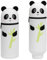 Kawaii Federmäppchen Weißer Panda,2 in 1 Silikon Federtasche,Stifte Mäppchen,Pencil Case,Cartoon Bleistifthalter für Mädchen,Jungen Büro, Uni, Niedlicher Schulbedarf