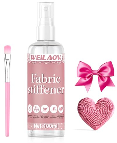 WEILAOK Textilhärdare, stärkelse för att styva tyg, (100 ml) | Textil för styvning, transparent efter torkning, kreativ konst för textilhärdning, silke, skulpt