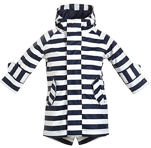 BMS Kinder Regenmantel - 100% wasserdicht - blockstreifen - 110